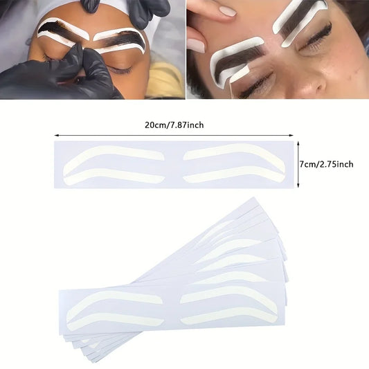 20/50pcs Disposable Eyebrow Design Stencil Airbrush Auxiliary Sticker for Eyebrow Tint Elegant Brows Shaping