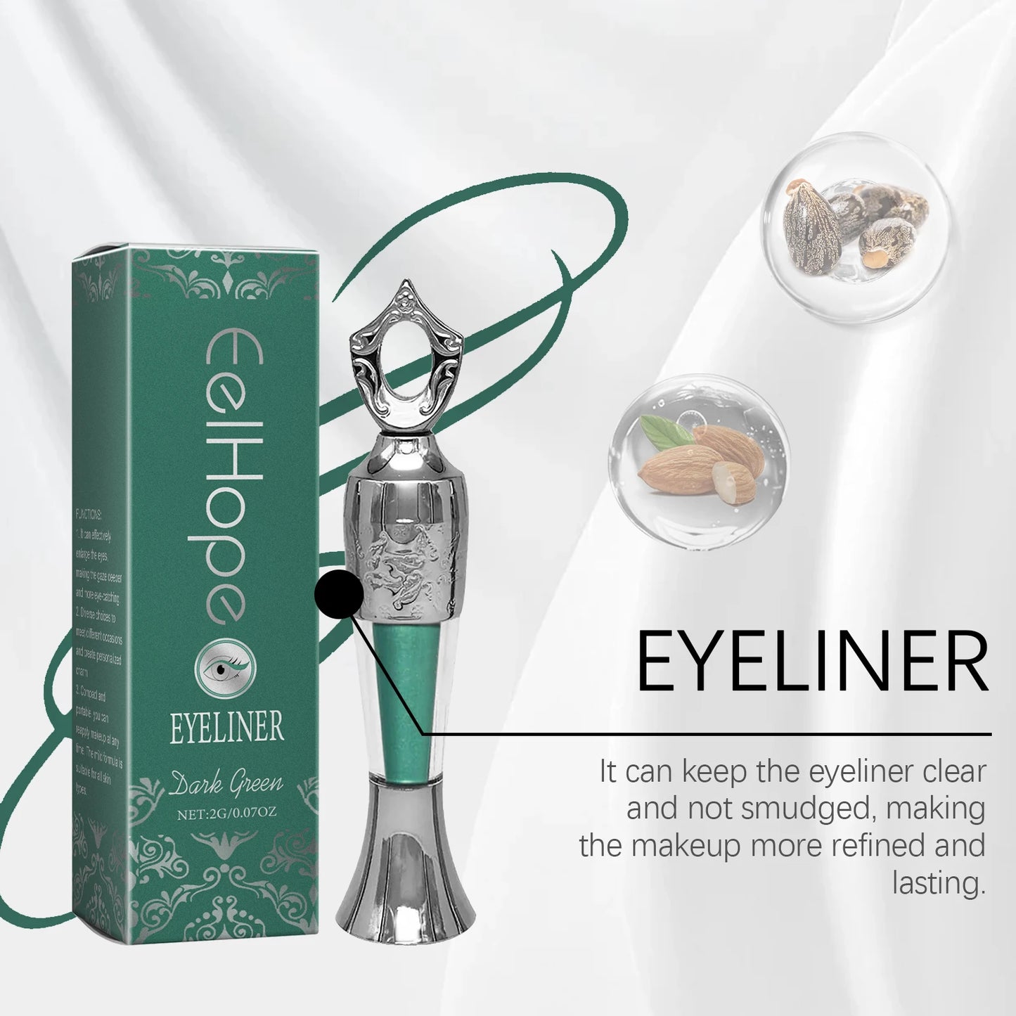 Waterproof Long-Lasting Black Liquid Eyeliner – Quick-Dry, Sweatproof, Smooth Application, Natural Look