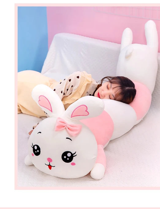 70-130cm Cute Soft Caterpillar Rabbit Plush Toys Nap Stuffed Animal Pillow Home Comfort Cushion Christmas Gift Doll Kids