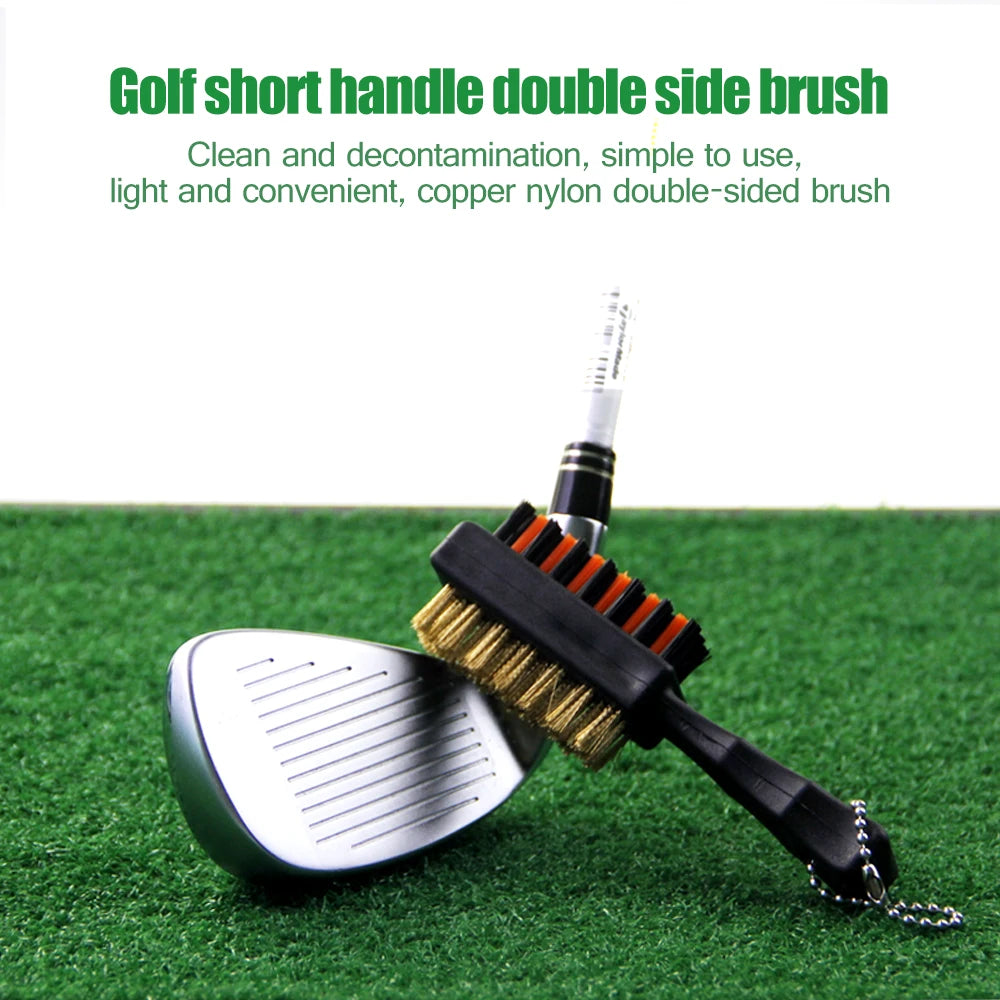 1 Pc Golf Club Brush Groove Cleaner Dual Sided Tools Portable Metal Lightweight Nylon Accessories for Iron Balls Shoes New Gift