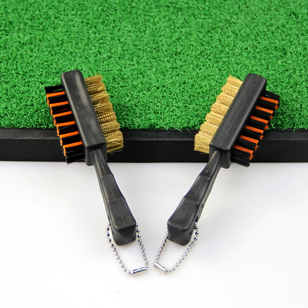 1 Pc Golf Club Brush Groove Cleaner Dual Sided Tools Portable Metal Lightweight Nylon Accessories for Iron Balls Shoes New Gift