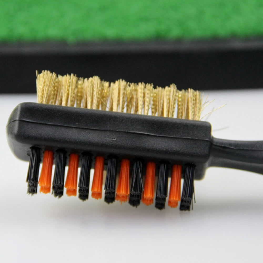 1 Pc Golf Club Brush Groove Cleaner Dual Sided Tools Portable Metal Lightweight Nylon Accessories for Iron Balls Shoes New Gift