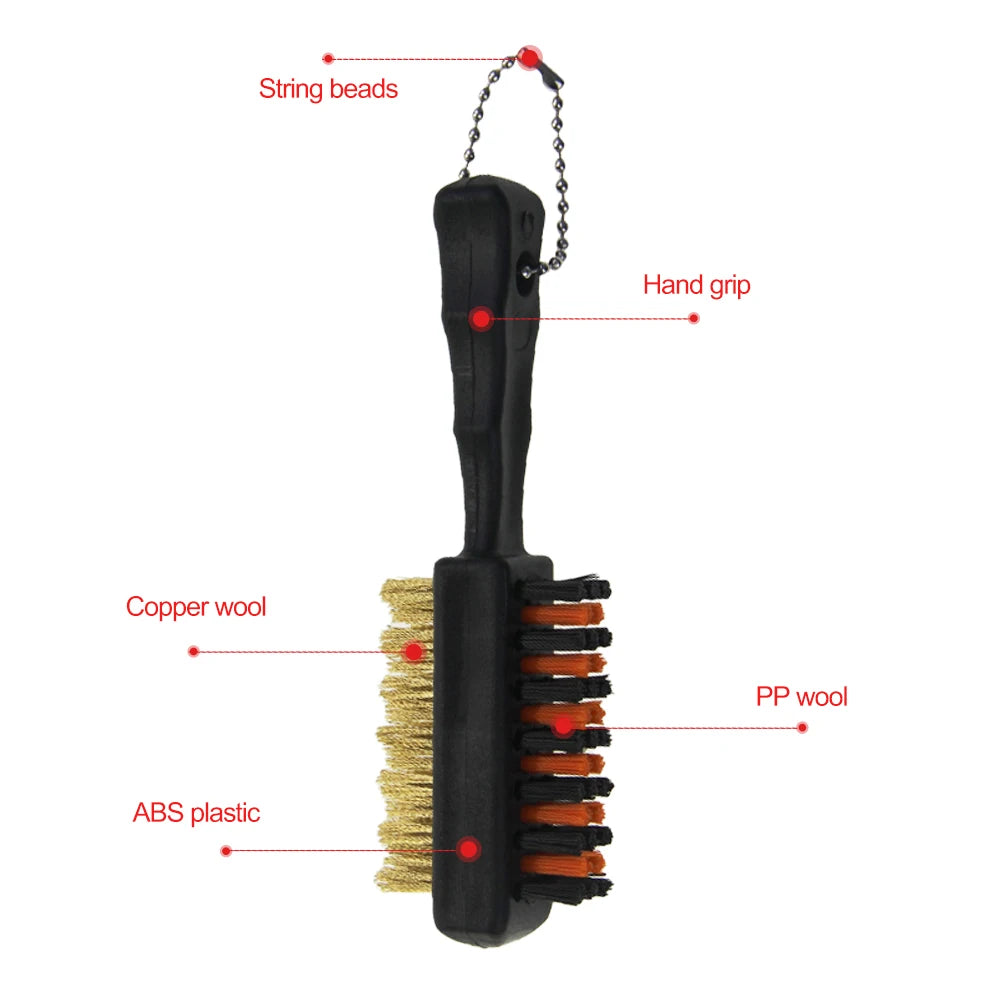 1 Pc Golf Club Brush Groove Cleaner Dual Sided Tools Portable Metal Lightweight Nylon Accessories for Iron Balls Shoes New Gift