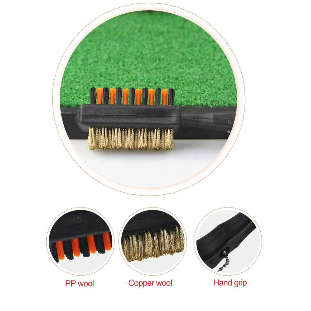 1 Pc Golf Club Brush Groove Cleaner Dual Sided Tools Portable Metal Lightweight Nylon Accessories for Iron Balls Shoes New Gift