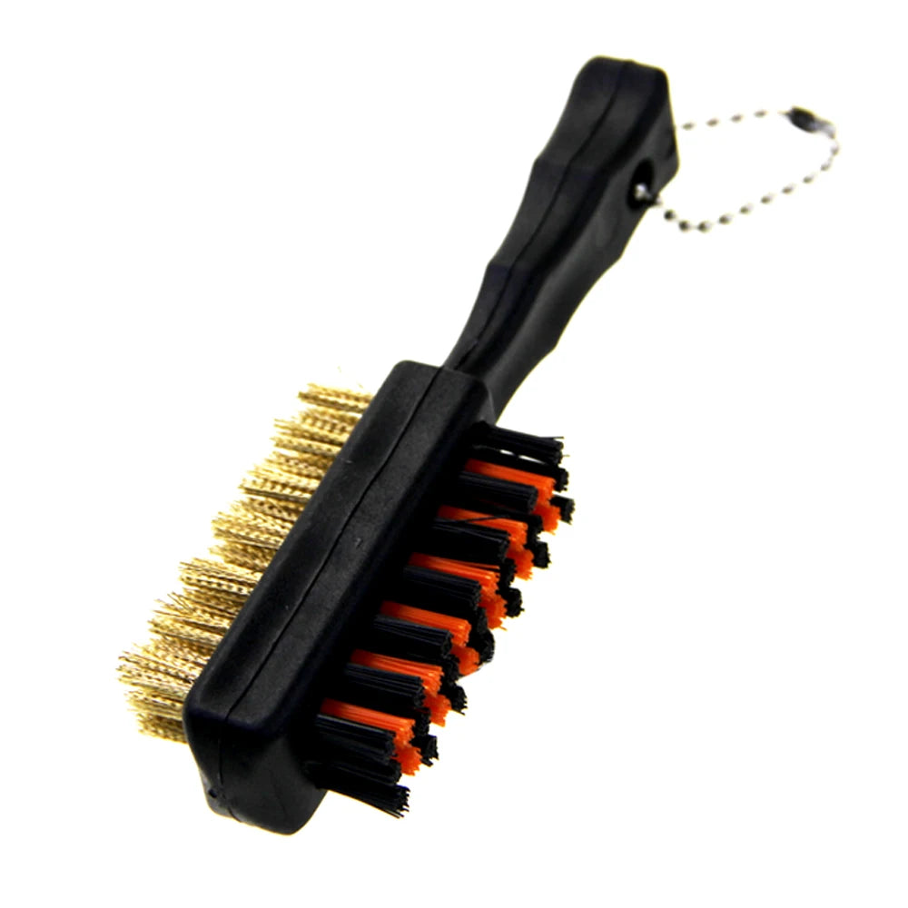 1 Pc Golf Club Brush Groove Cleaner Dual Sided Tools Portable Metal Lightweight Nylon Accessories for Iron Balls Shoes New Gift