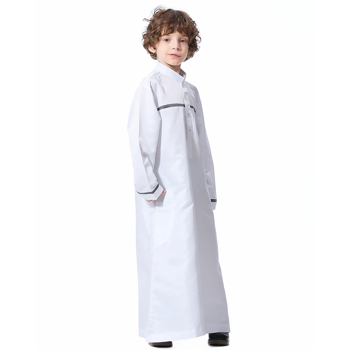 Arab Jubba Boys Robe Kids Abayas Kaftan Islamic Clothing Long Sleeve Thobe Middle East Teenage Clothing Muslim Ramadan Eid Dress