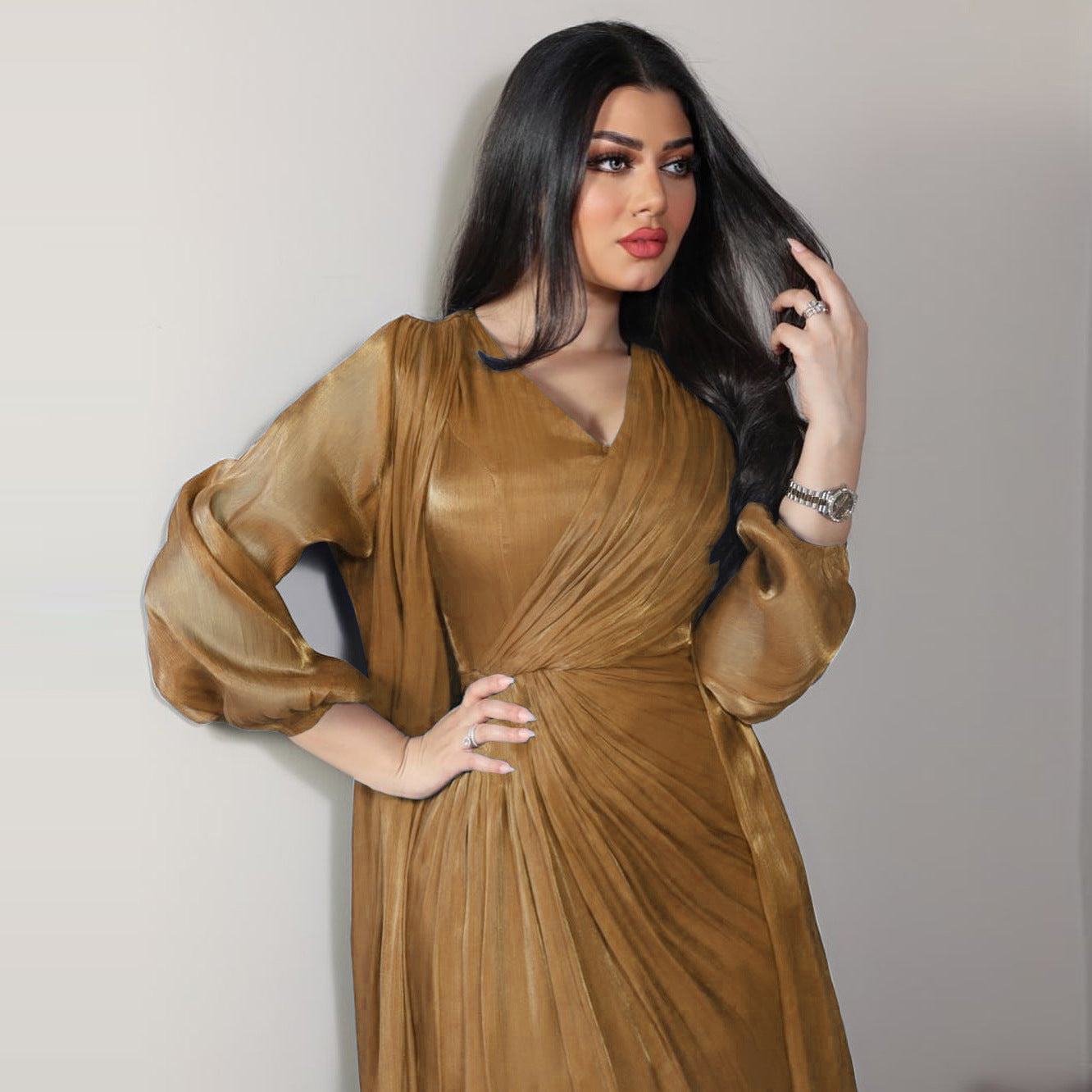 Moroccan women Party Dress Abaya 2 Piece Set Silky Satin Dubai Dresses Caftan Evening Long Robe Vestidos