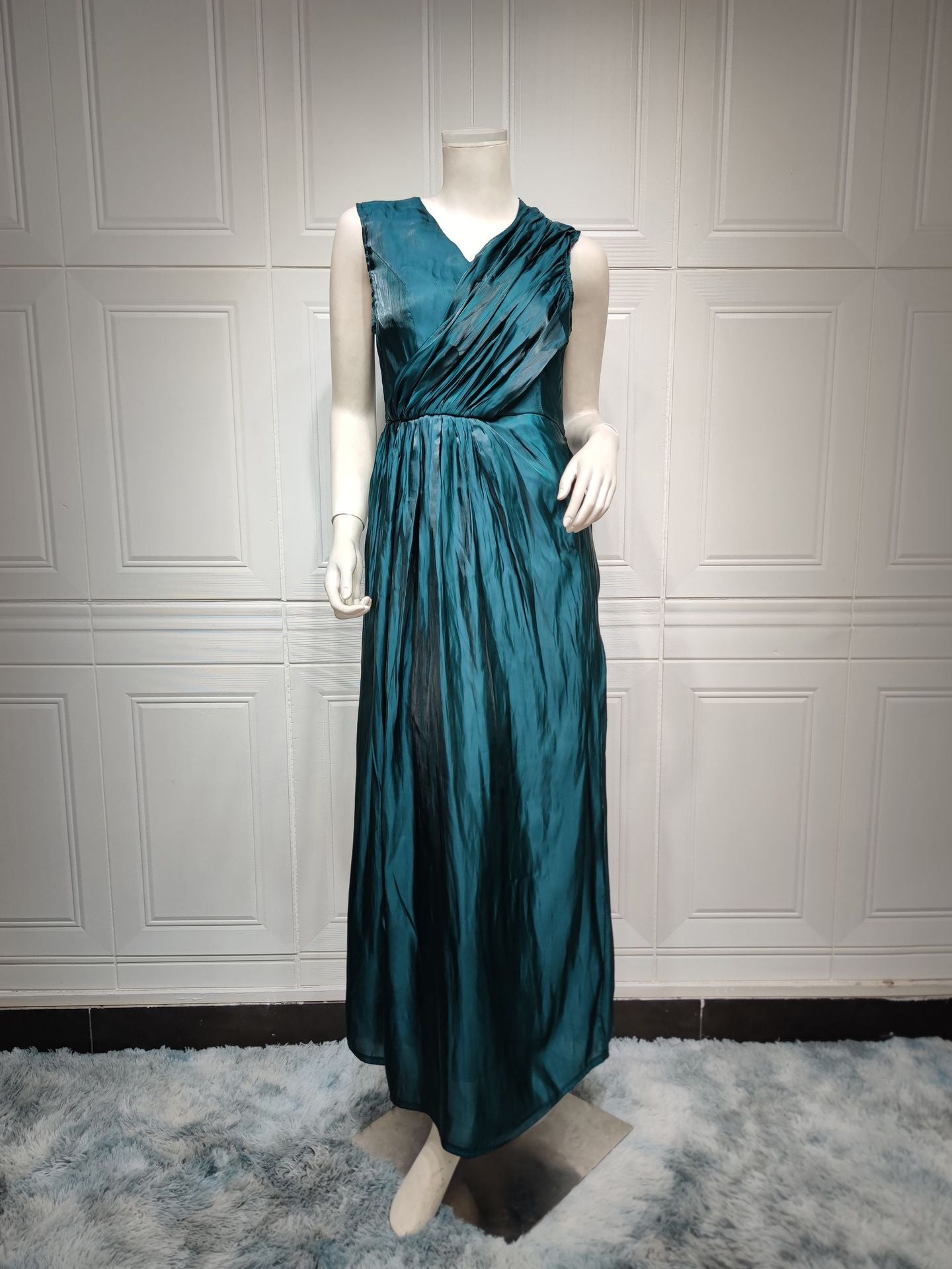 Moroccan women Party Dress Abaya 2 Piece Set Silky Satin Dubai Dresses Caftan Evening Long Robe Vestidos