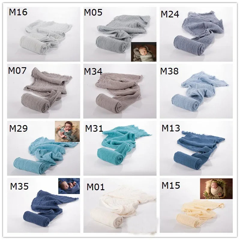 Newborn Photography Props Wrap Baby Blanket Soft Stretchable Cotton Swaddling Backdrop Babies Accessories
