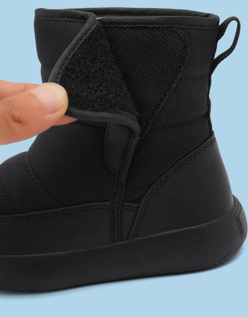 Winter Warm Kids Snow Boots – Plush, High-Top, Anti-Slip, Waterproof Cotton Shoes for Boys & Girls