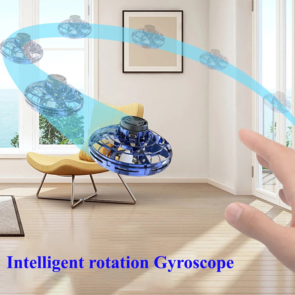 Next-Gen Flying Spinner UFO Toy – Hand-Controlled Mini Drone with LED Lights | Magic Hover Ball for Teens & Kids | 360° Boomerang Fidget Toy