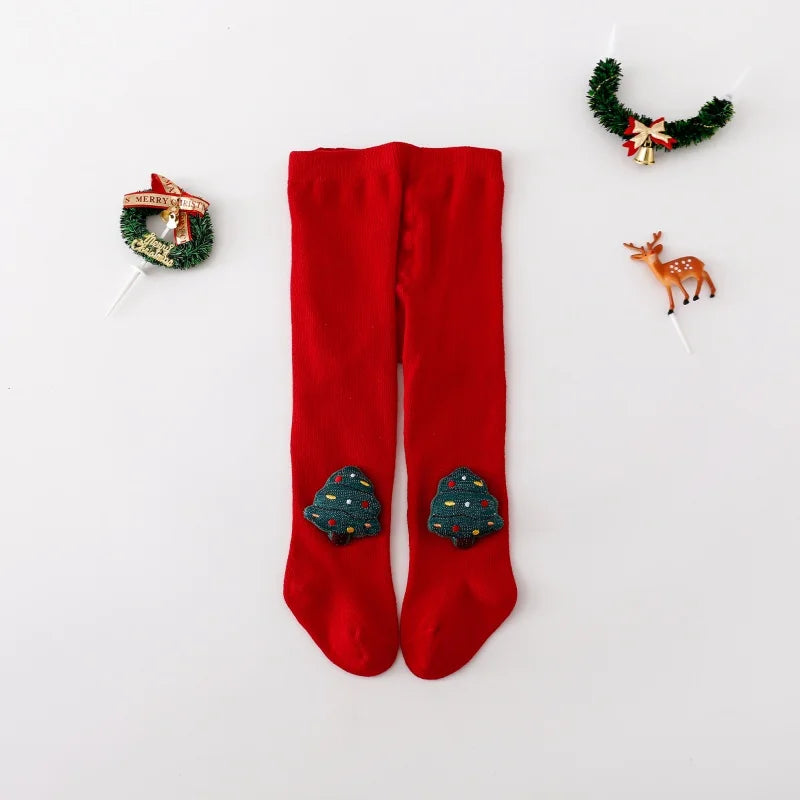 Holiday Baby Girl Tights – Cozy Knitted Pantyhose for Christmas & New Year