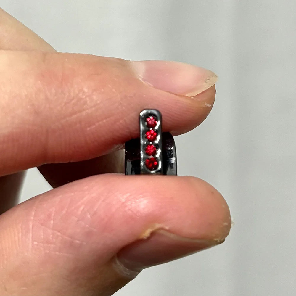 RACHELZ Hip Hop Long Stick Vertical Bar CZ Stone Teeth Grillz Zircon Tooth Caps Decor For Women Men Jewelry Gift