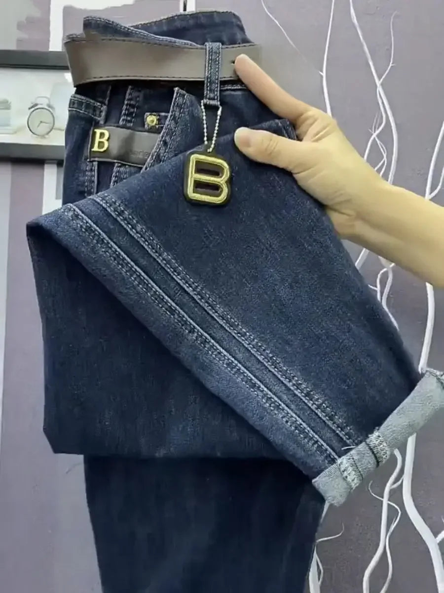 Women's Jeans Loose-fit Slimming Cropped Pants Wide Hips Thick Legs Fashionable