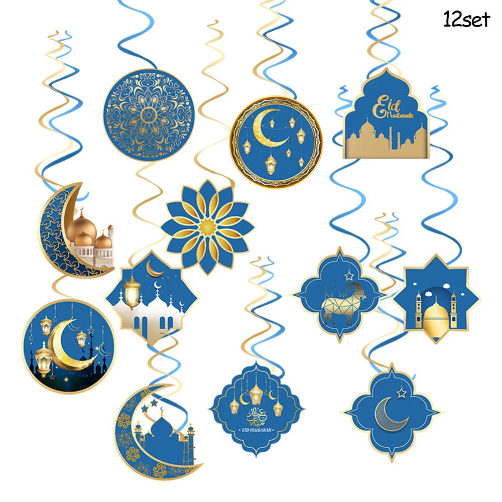 Ramadan Decoration 2025 Disposable Tableware Eid Mubarak Paper Plates Cups Ramadan Kareem Decor Islam Muslim Eid al-Fitr Party
