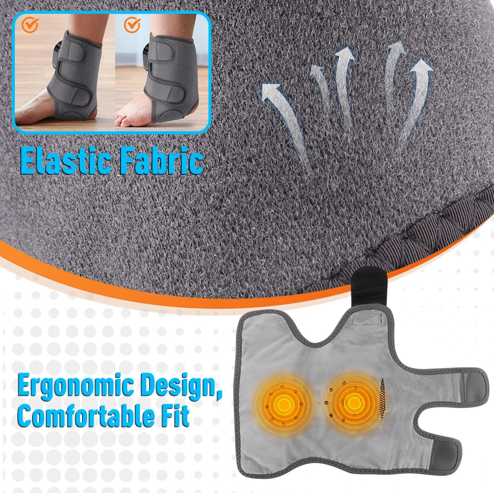 Smart Heated Foot & Ankle Massager – Adjustable Compression & Multi-Speed Vibration for Relaxation and Recovery