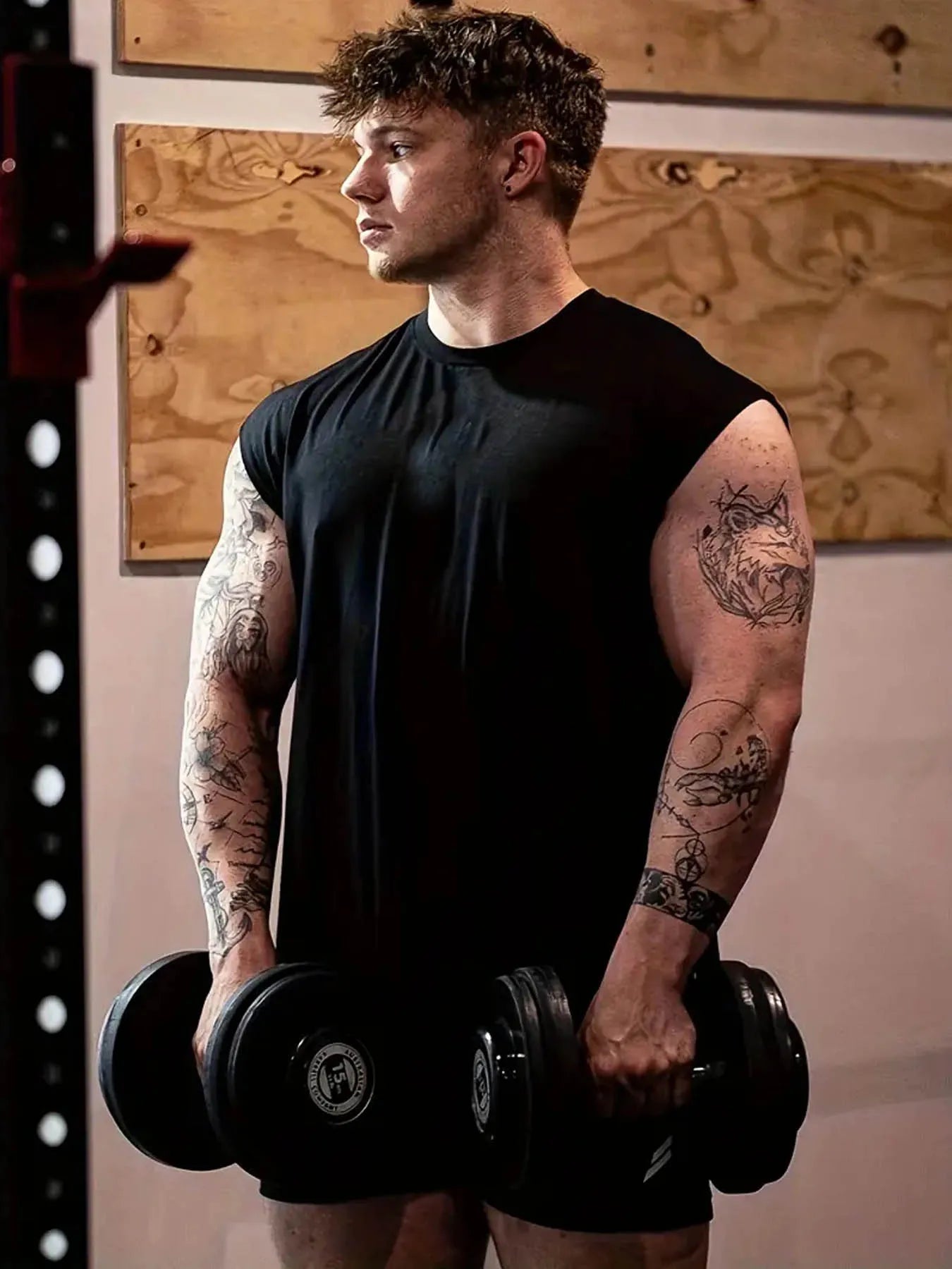 Summer Fitness Vest for Men, Breathable and Loose-Fitting Training Sleeveless T-shirt, Quick-Drying Vest, Fitness Male Clothing