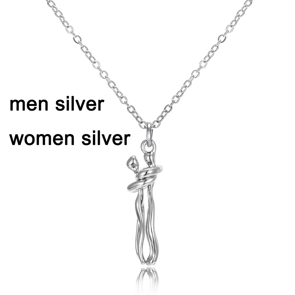 Fashion Hug Necklace – Choker Pendant Chain for Couples, Men, Women, and Lovers – Gift for Him or Her