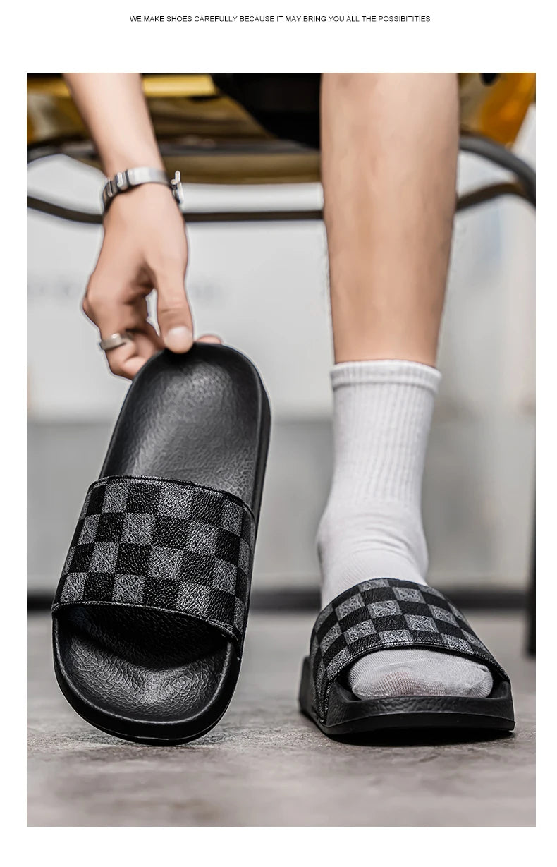 Men’s Summer 2025 Slippers – Non-Slip, Wear-Resistant Sports Sandals for Indoor & Outdoor Use