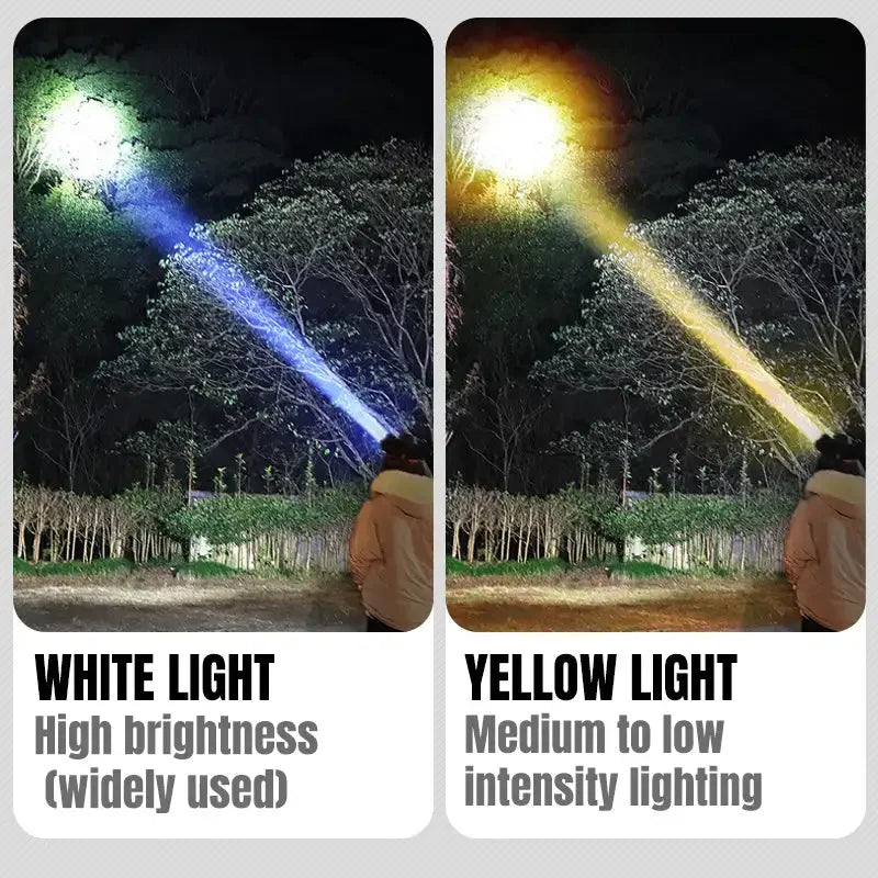 Super Bright LED Rechargeable Headlamp – High-Power Outdoor Flashlight
Perfect for Camping, Fishing, Hiking, and Emergency Use