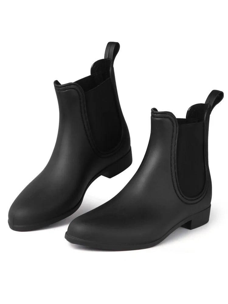 Women’s Chelsea Rain Boots – Waterproof, Anti-Slip, Comfortable Garden Shoes with Fashion Rubber Sole (2025 Style)