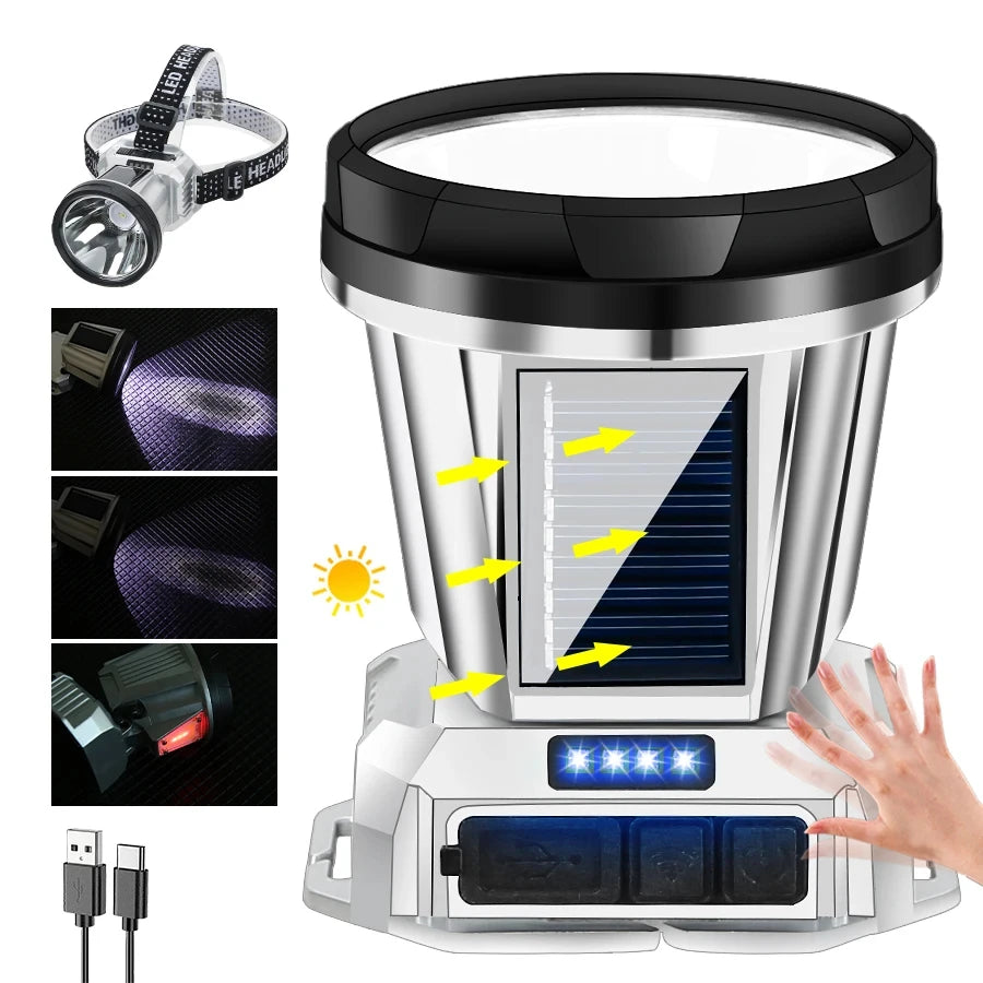 Super Bright LED Rechargeable Headlamp – High-Power Outdoor Flashlight
Perfect for Camping, Fishing, Hiking, and Emergency Use