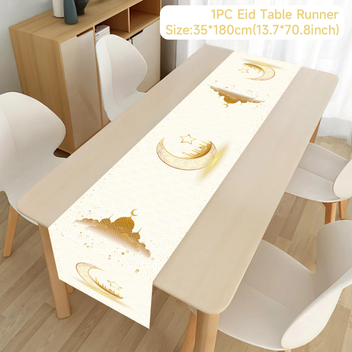 Ramadan Decoration Table Runner EID Mubarak Decor 2025 Home Tablecloth Ramadan Kareem Islamic Muslim Party Eid Al-Fitr Gifts