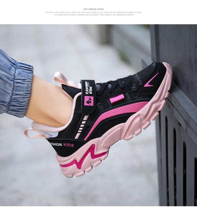 Princess Casual Sneaker Soft Comfortable Waterproof Anti-Slippery Kids Girl Trend Sport Shoes