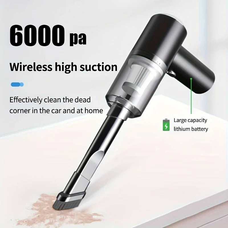 Cordless Handheld Car Vacuum Cleaner – Wet & Dry Portable Vacuum with Powerful Suction