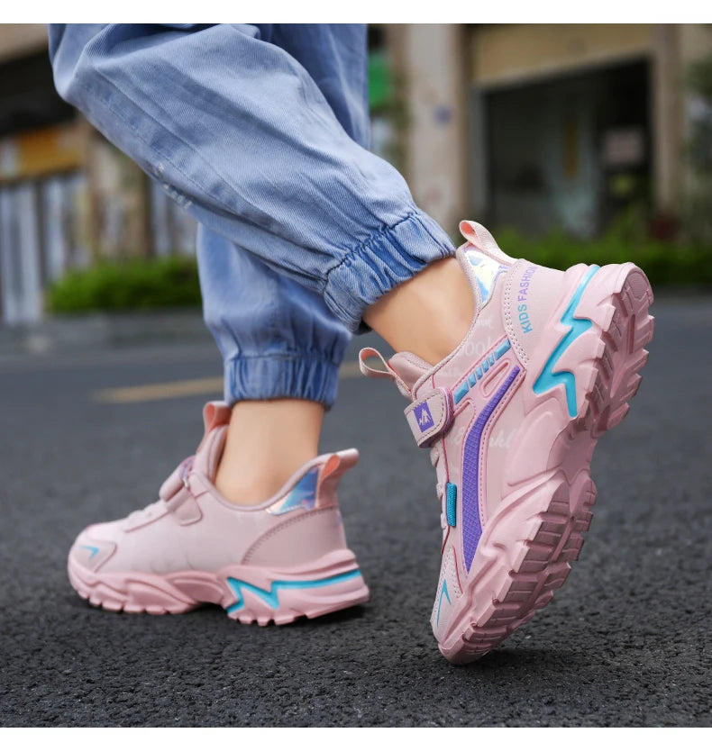Princess Casual Sneaker Soft Comfortable Waterproof Anti-Slippery Kids Girl Trend Sport Shoes