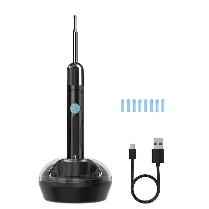 WiFi Visual Ear Cleaner with 1080P HD Camera – Ear Wax Removal Kit with 6 LED Lights, 4.2mm Ear Pick, Waterproof, Compatible with iPhone & Android, Includes Storage Case