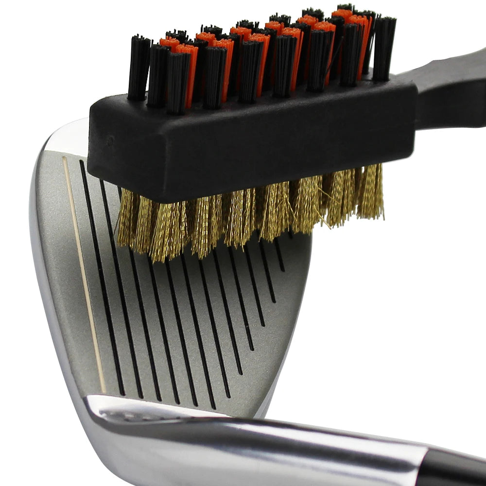 1 Pc Golf Club Brush Groove Cleaner Dual Sided Tools Portable Metal Lightweight Nylon Accessories for Iron Balls Shoes New Gift
