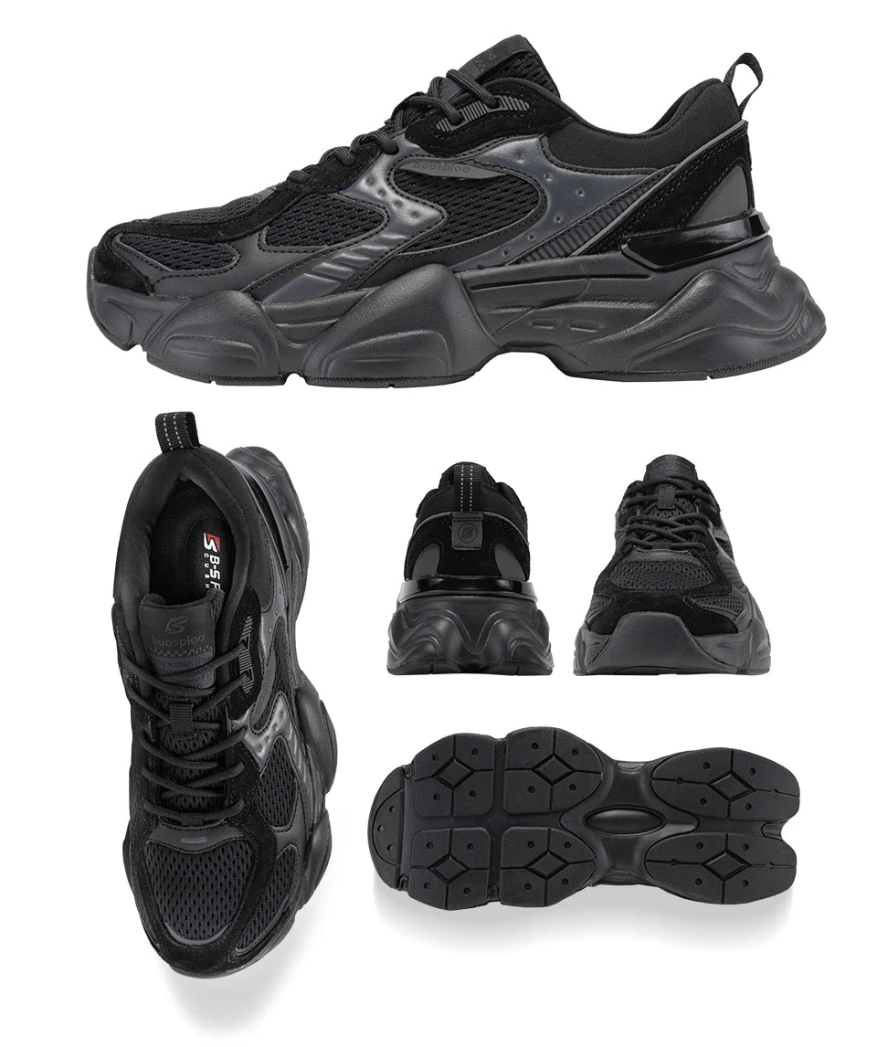 Women Running Shoes Leather Sneakers Lace Up Outdoor Shoes Antiskid Sport Tennis Lightweight Female Walking Shoes