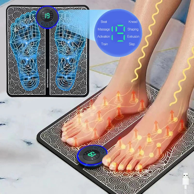 Compact Full Body Massage Set – Foot Pad, Precision Massage Pen & Adhesive Patch for Neck, Back & Targeted Relief