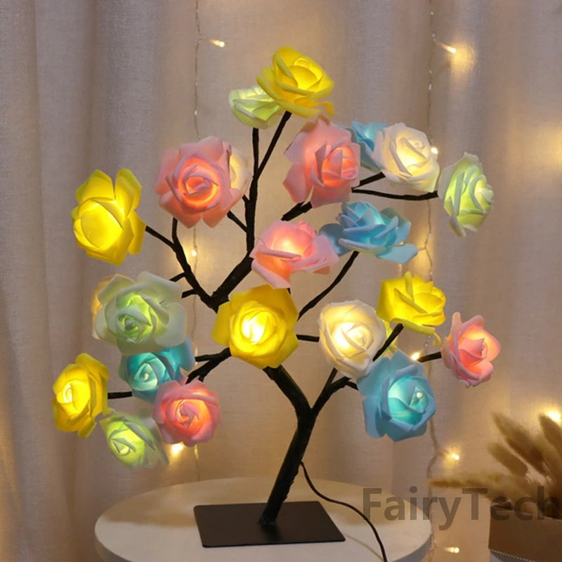 LumiPetal™ BlossomGlow Tree – USB Ambient Floral Lamp | Romantic Night Light for Home & Gift