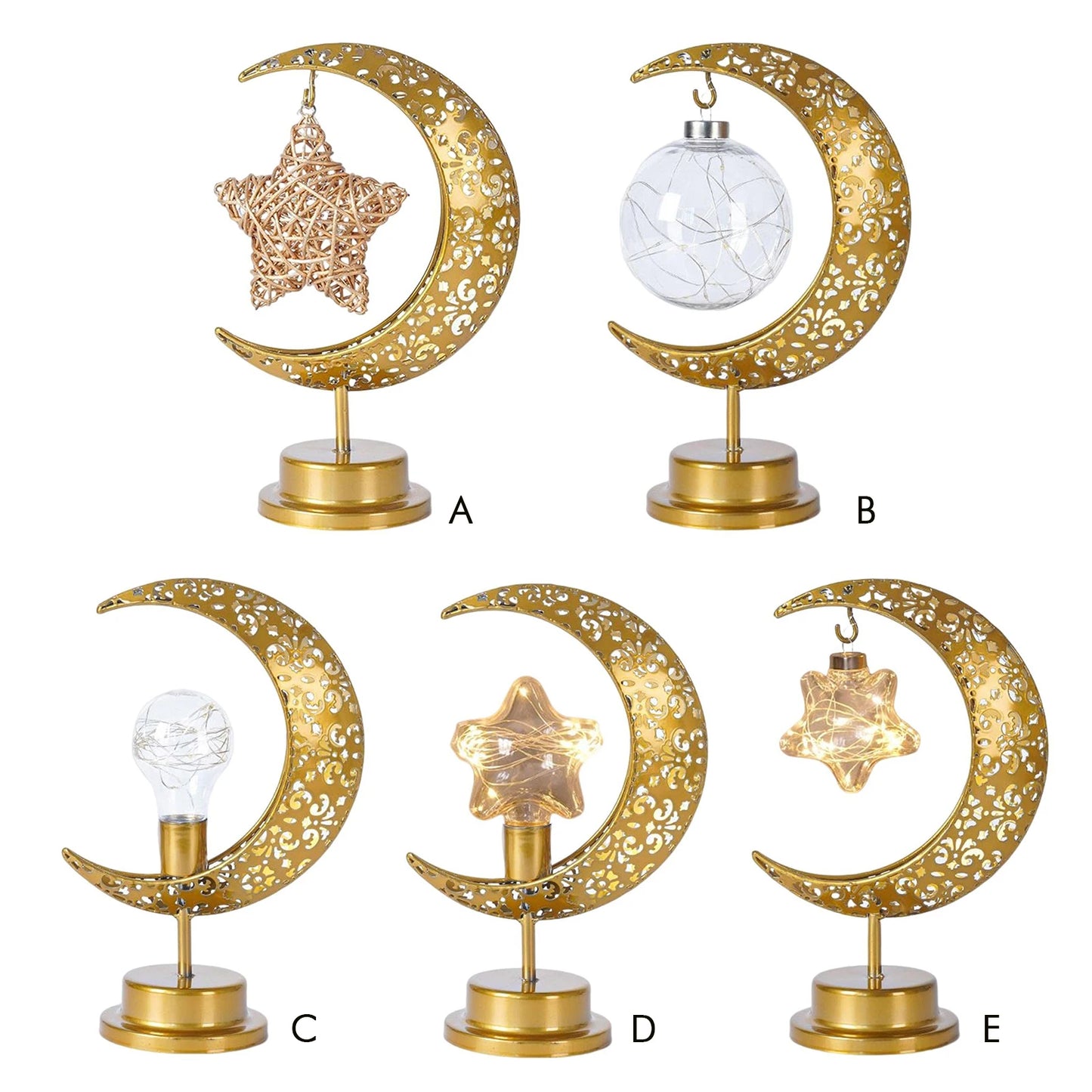 Ramadan Desk Lamp Led Moon Lamp Decoration for Home Metal Ramadan Kareem Light Decoration Eid Mubarak Muslim Eid Al Adha Gifts