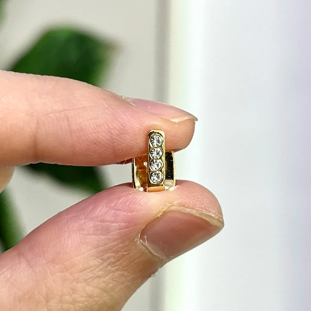 RACHELZ Hip Hop Long Stick Vertical Bar CZ Stone Teeth Grillz Zircon Tooth Caps Decor For Women Men Jewelry Gift