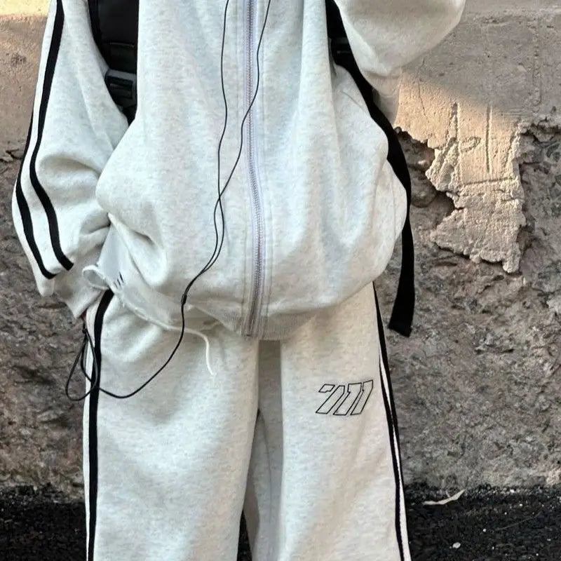 New Fashion Boys' and Girls' Children’s Sportswear Set - Autumn/Spring Casual Outdoor Jacket and Loose Pants 2-Piece Outfit