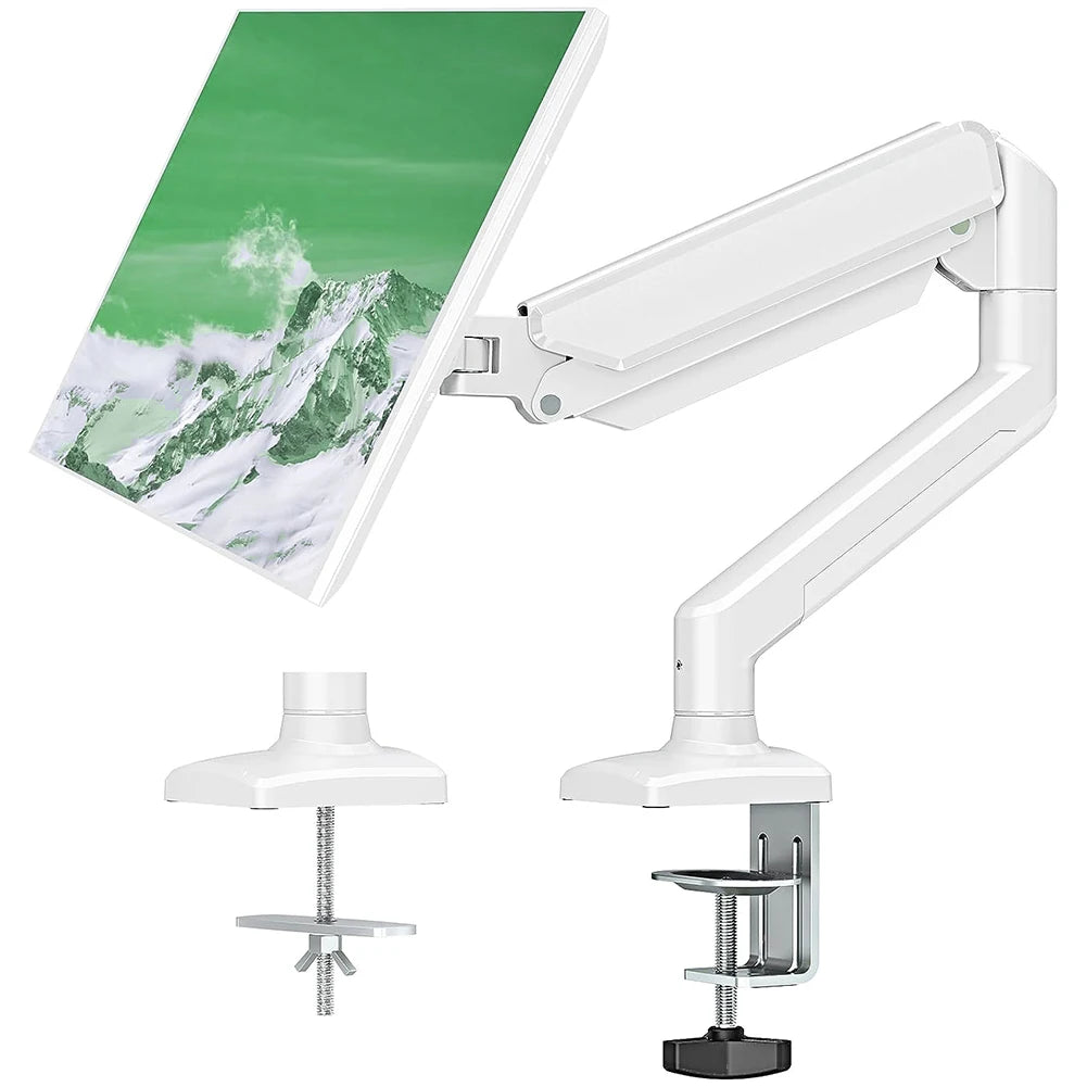 Adjustable Single Monitor Stand – Swivel Display Mount for 17”-32” Screens, Supports 4.9–19.8 lbs, Ergonomic Desk Bracket for Home & Office