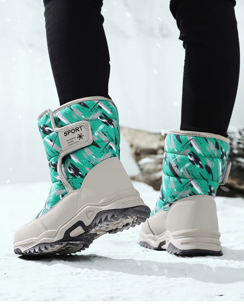 Kids Winter Snow Boots – Warm Plush-Lined Waterproof Ankle Boots for Boys & Girls | Non-Slip Outdoor Footwear for Cold Weather