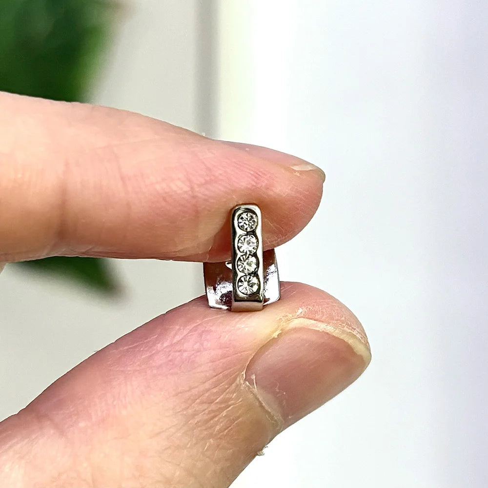 RACHELZ Hip Hop Long Stick Vertical Bar CZ Stone Teeth Grillz Zircon Tooth Caps Decor For Women Men Jewelry Gift