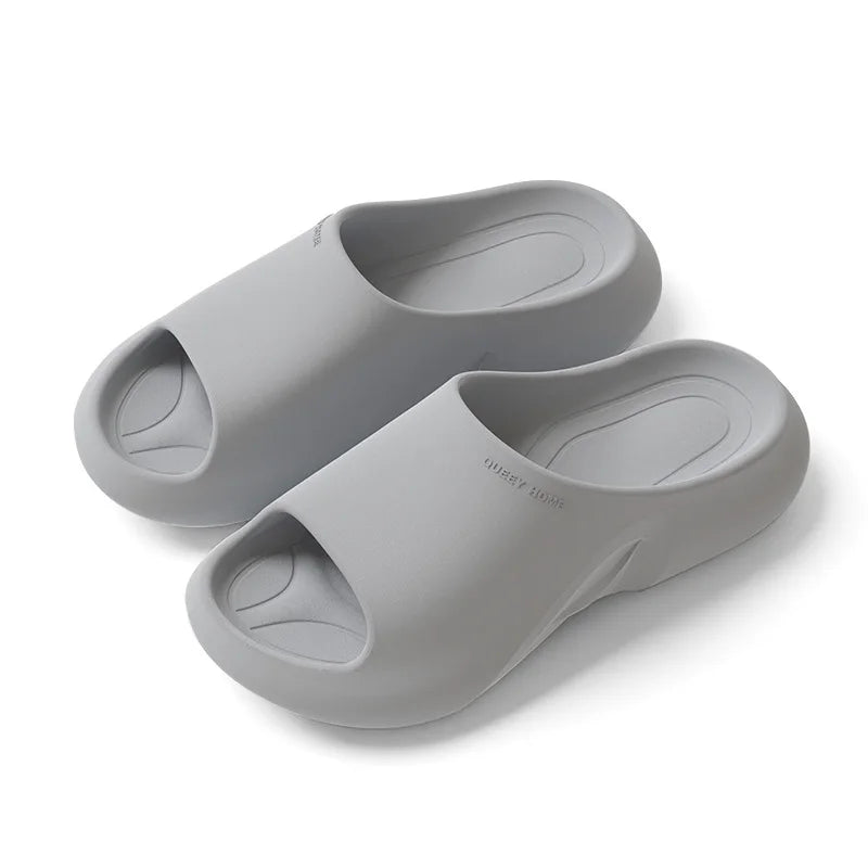 Shevalues 2025 Summer Men's Sandals – Anti-Slip, Casual Beach Shoes, Open-Toe, Breathable Bathroom Slippers, Platform, Cozy Comfort
