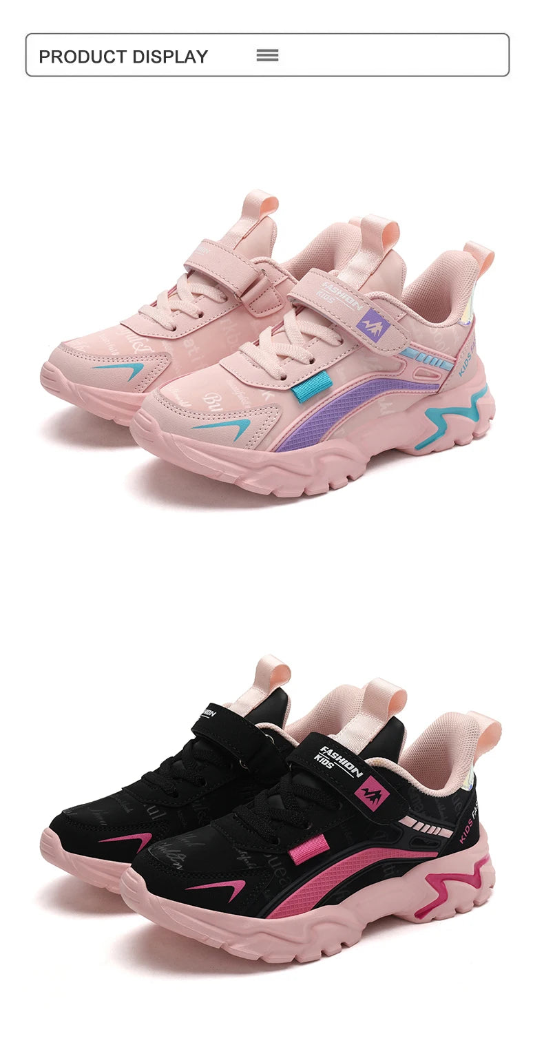 Princess Casual Sneaker Soft Comfortable Waterproof Anti-Slippery Kids Girl Trend Sport Shoes