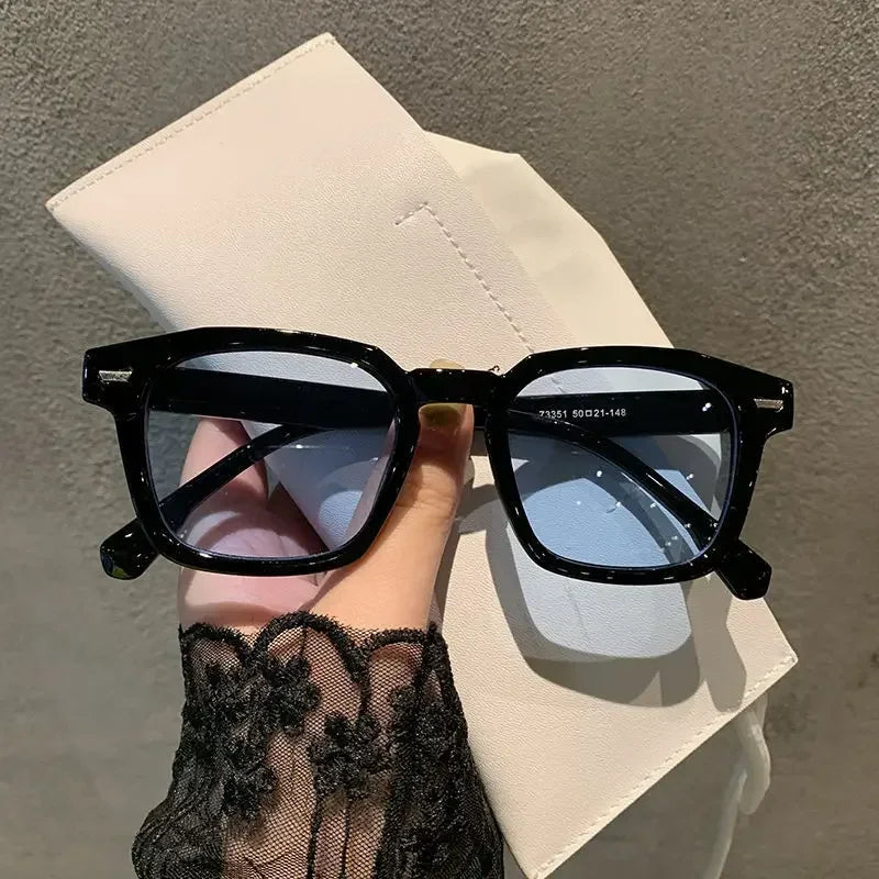 Women’s Korean Retro Cat Eye Sunglasses – Trendy Summer Square UV400 Ocean Film Shades