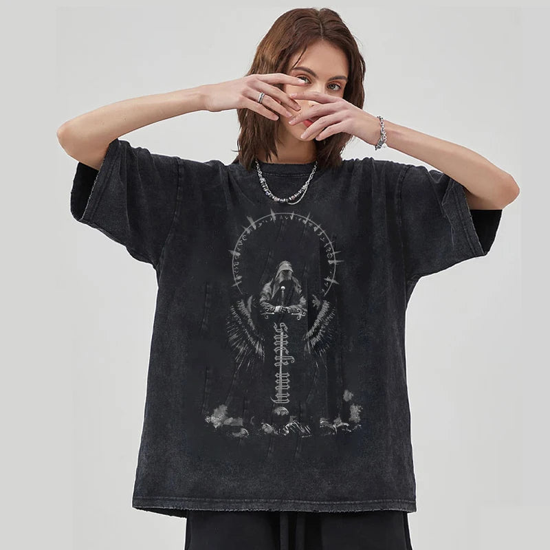 Y2K Tank Tops for Men and Women, 100% Cotton, Vintage Black Men's Clothing, Hip Hop Punk Rock Sleeveless T-shirts, Gothic Vests