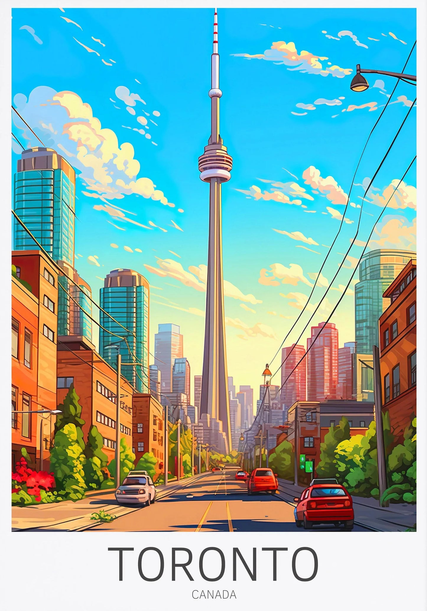 Ottawa Niagara Falls Vancouver Whistler Toronto Travel Poster Canada Canvas Painting Wall Art Picture for Living Room Home Decor