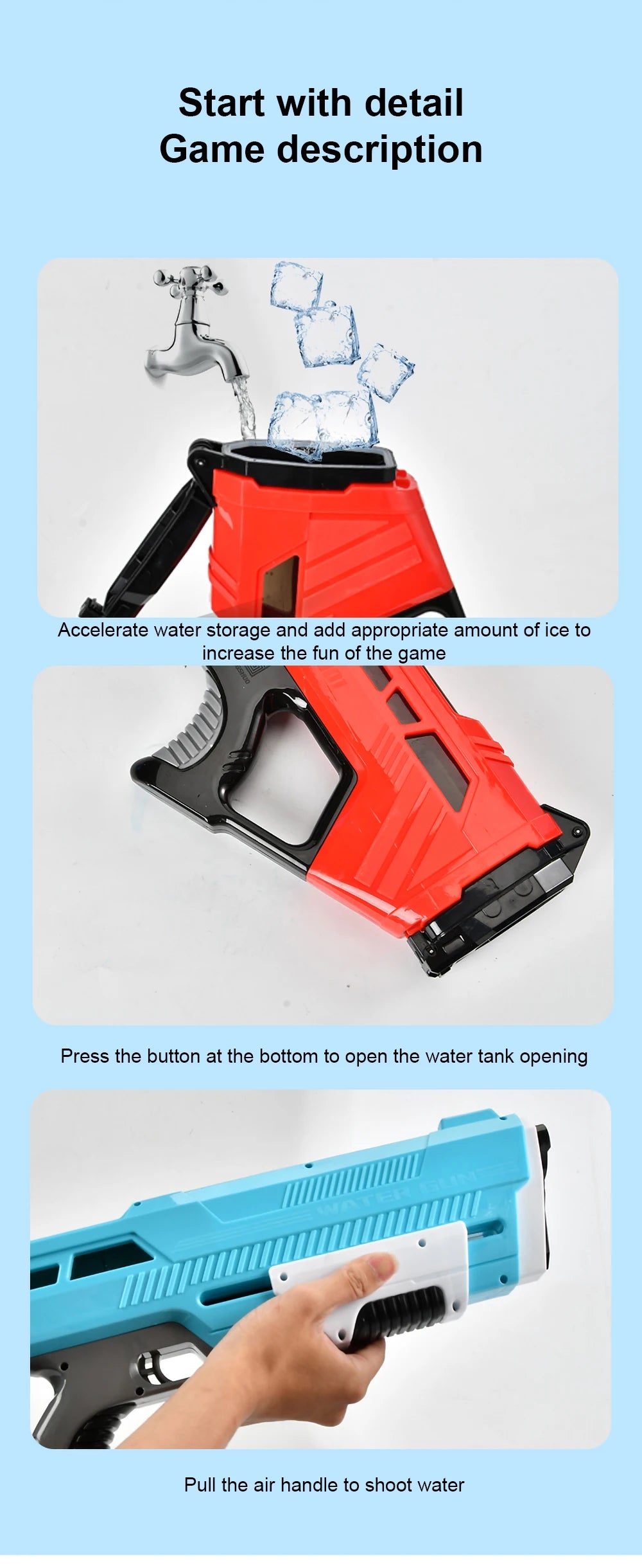 Electric High-Pressure Water Gun – Large Capacity Outdoor Toy for Kids | Summer Beach & Pool Fun