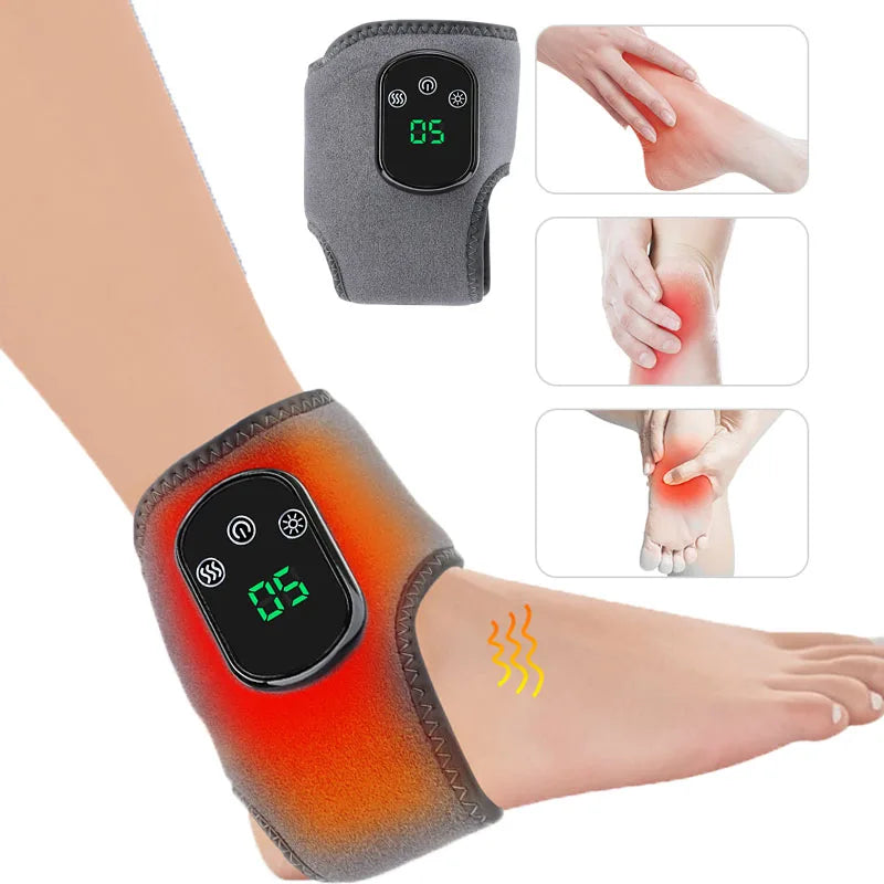 Smart Heated Foot & Ankle Massager – Adjustable Compression & Multi-Speed Vibration for Relaxation and Recovery