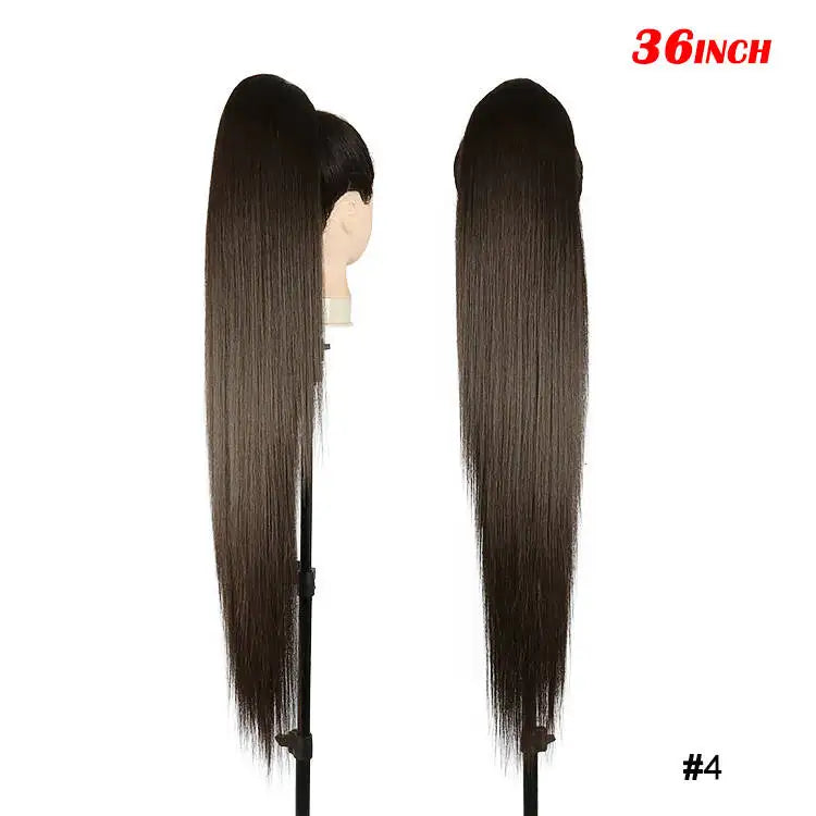 36-Inch Synthetic Drawstring Ponytail Hair Extension – Ombre Blonde, Women’s Hairpiece