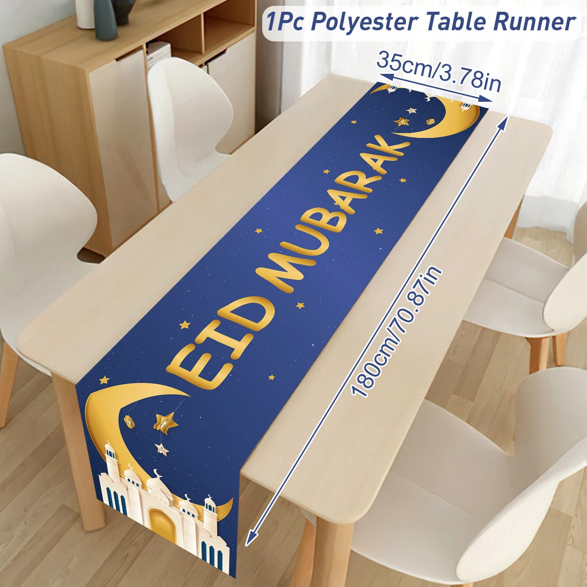Ramadan Decoration Table Runner EID Mubarak Decor 2025 Home Tablecloth Ramadan Kareem Islamic Muslim Party Eid Al-Fitr Gifts